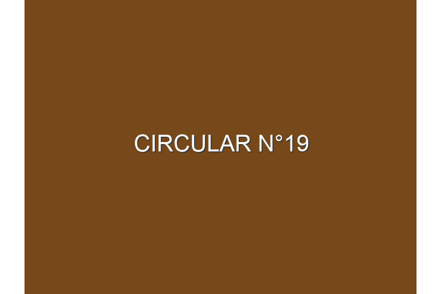 Circular N°19