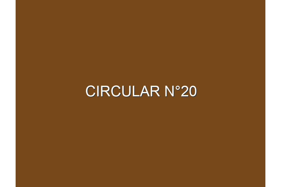 Circular N°20