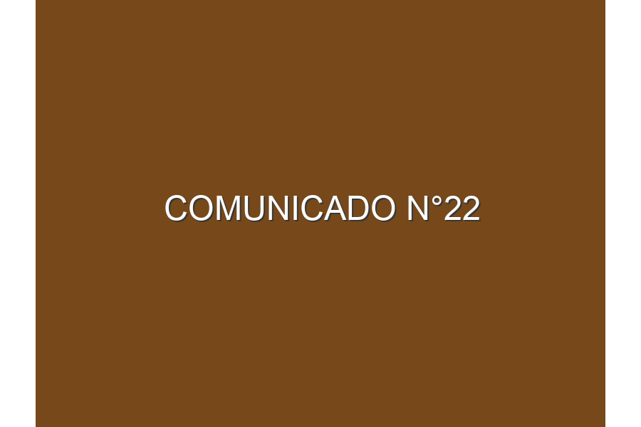 Comunicado N°22
