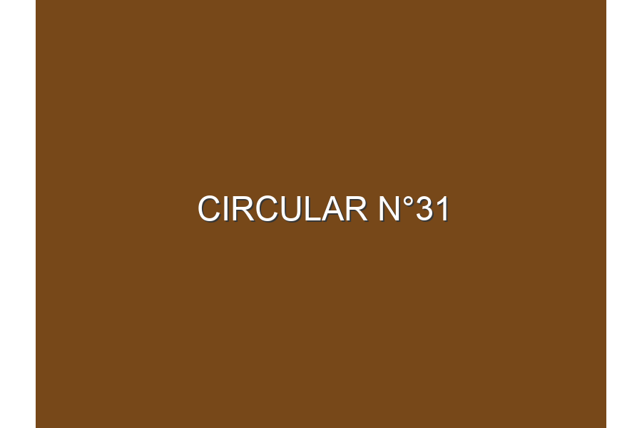 Circular N°31